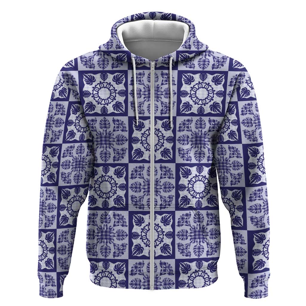 Polu Palaka Quilt Hawaii Hoodie Hawaiian Tropical Monstera Sea Turtle