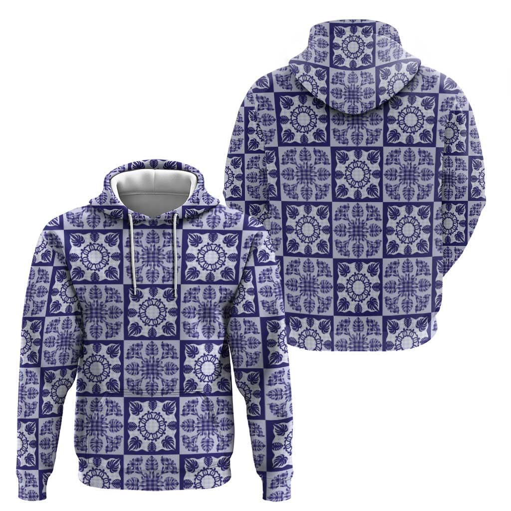 Polu Palaka Quilt Hawaii Hoodie Hawaiian Tropical Monstera Sea Turtle