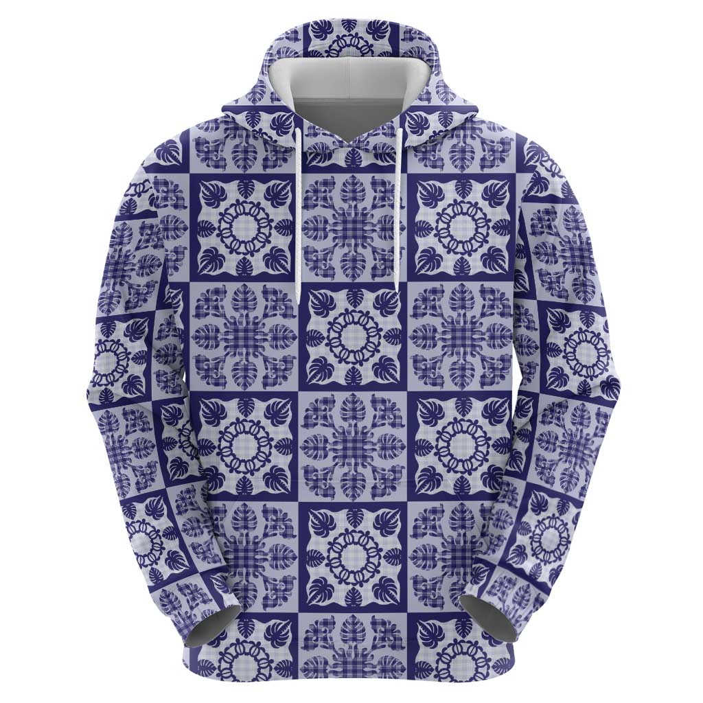 Polu Palaka Quilt Hawaii Hoodie Hawaiian Tropical Monstera Sea Turtle