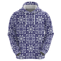 Polu Palaka Quilt Hawaii Hoodie Hawaiian Tropical Monstera Sea Turtle