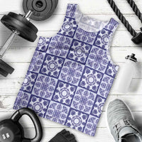 Polu Palaka Quilt Hawaii Men Tank Top Hawaiian Tropical Monstera Sea Turtle LT14 - Polynesian Pride