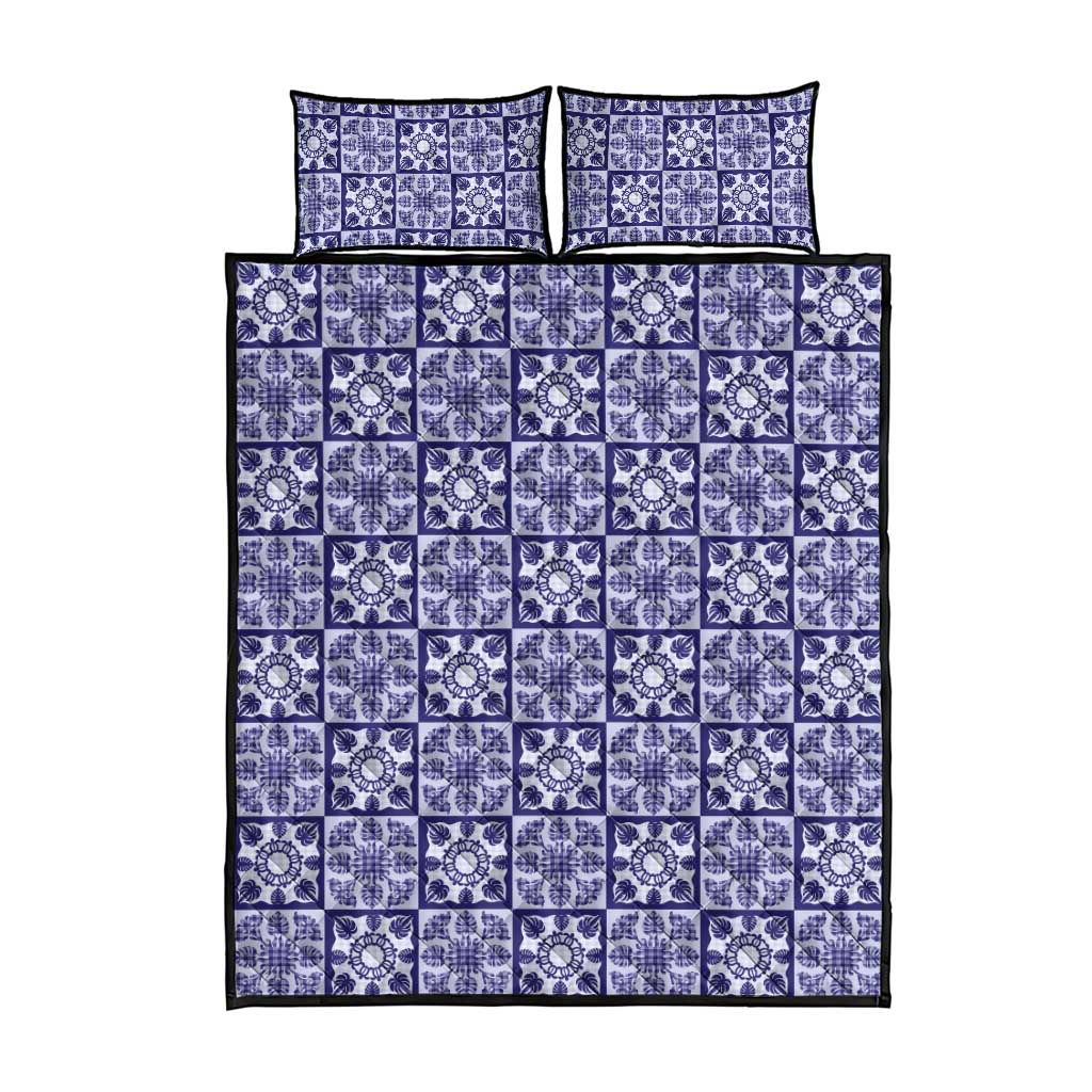 Polu Palaka Quilt Hawaii Quilt Bed Set Hawaiian Tropical Monstera Sea Turtle LT14 - Polynesian Pride