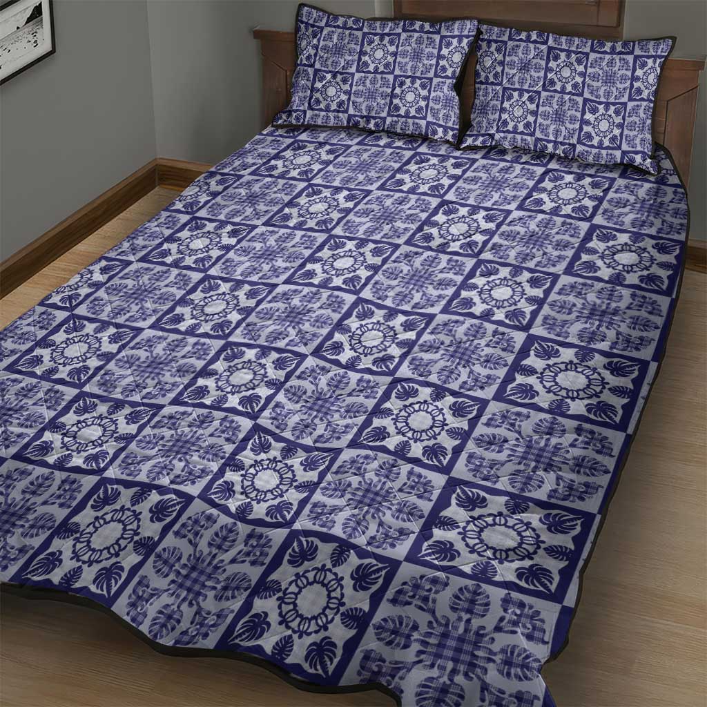 Polu Palaka Quilt Hawaii Quilt Bed Set Hawaiian Tropical Monstera Sea Turtle LT14 - Polynesian Pride