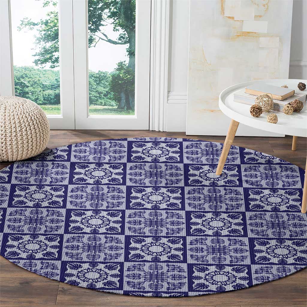 Polu Palaka Quilt Hawaii Round Carpet Hawaiian Tropical Monstera Sea Turtle LT14 - Polynesian Pride