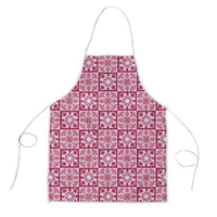 Akala Palaka Quilt Hawaii Apron Hawaiian Tropical Monstera Sea Turtle LT14 Pink - Polynesian Pride
