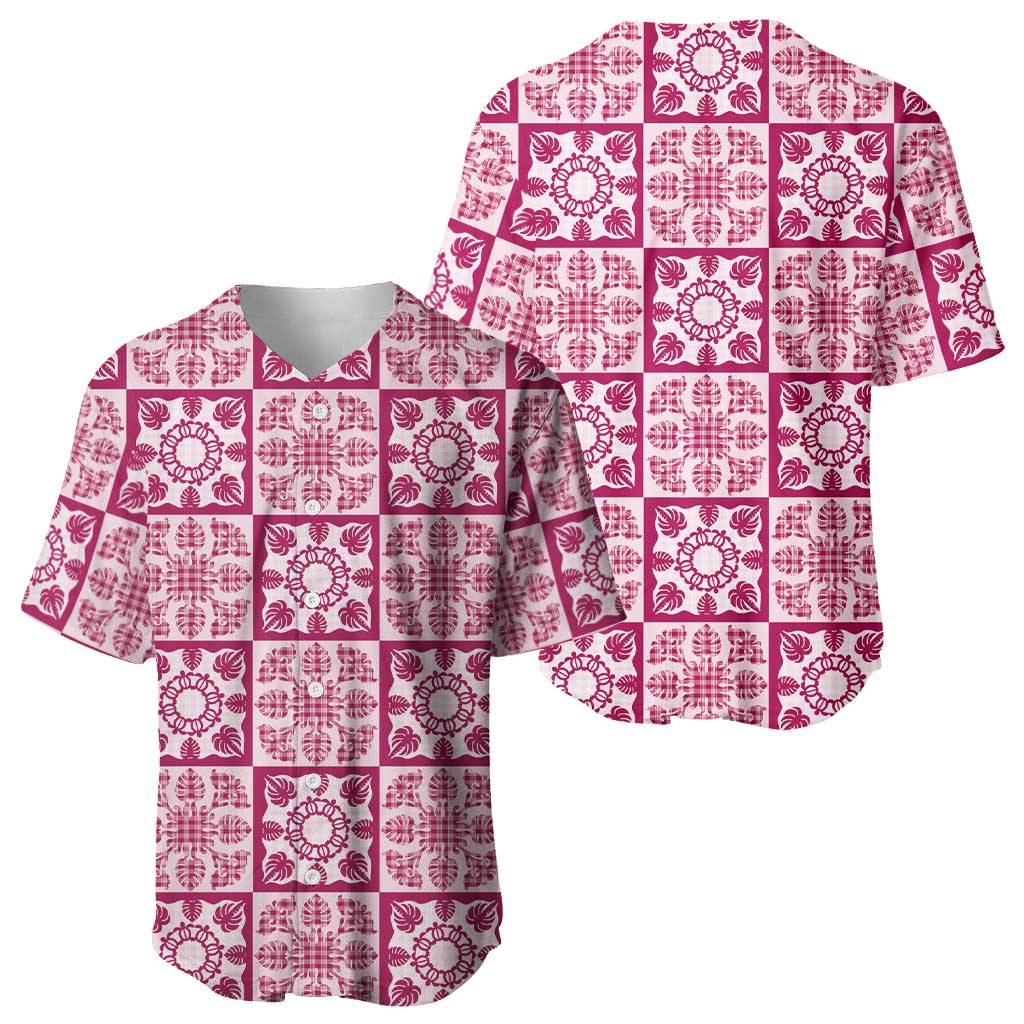 Akala Palaka Quilt Hawaii Baseball Jersey Hawaiian Tropical Monstera Sea Turtle
