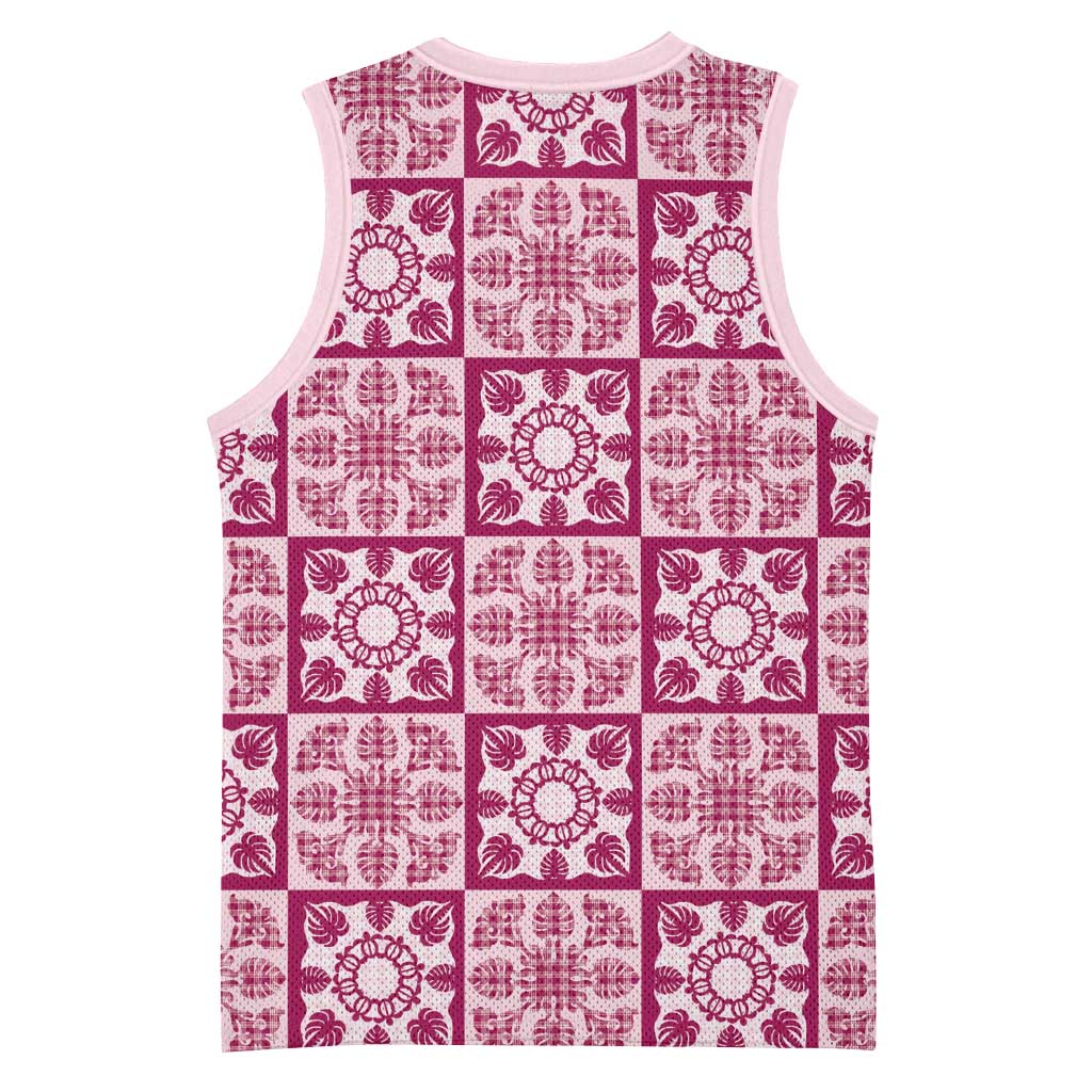 Akala Palaka Quilt Hawaii Basketball Jersey Hawaiian Tropical Monstera Sea Turtle LT14 - Polynesian Pride