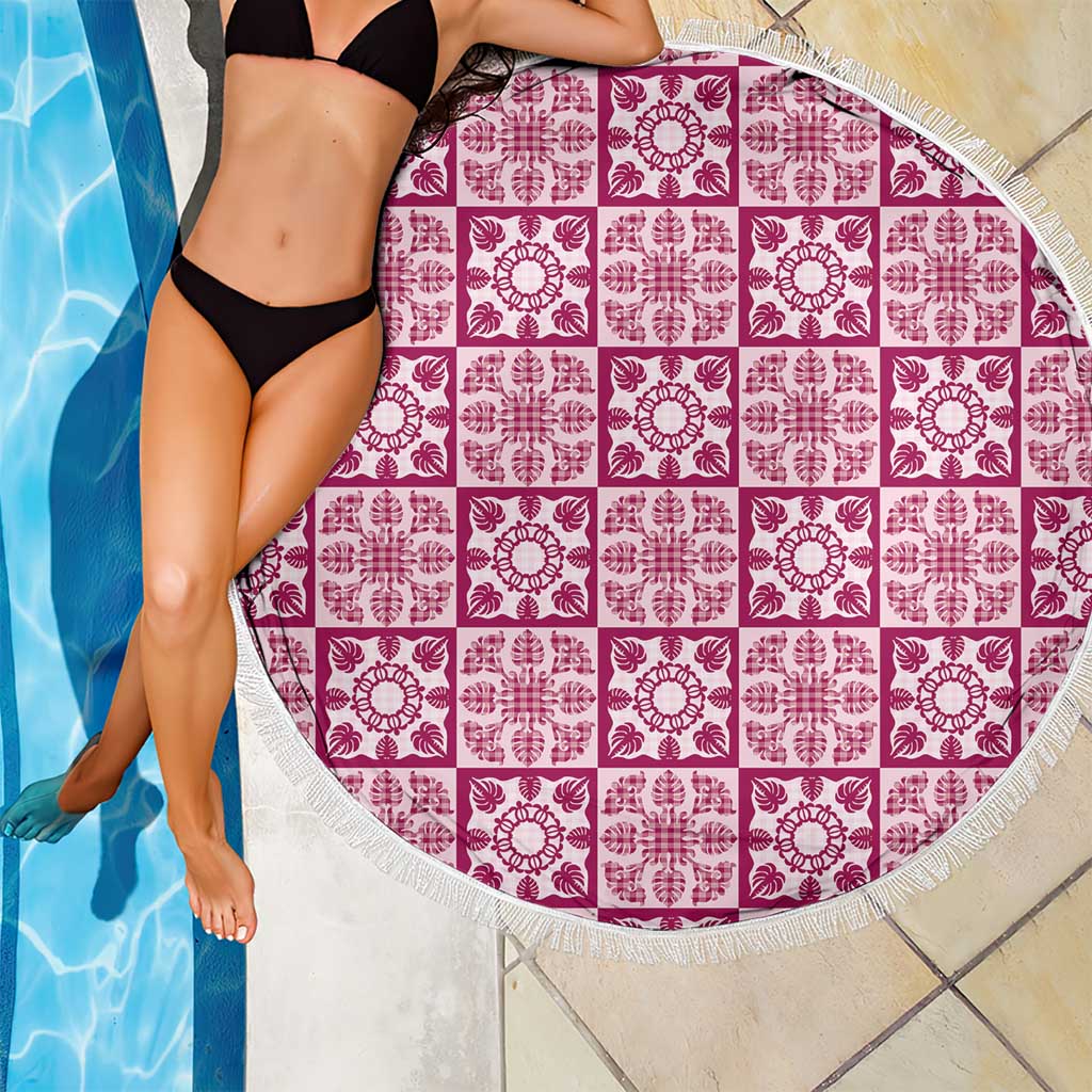 Akala Palaka Quilt Hawaii Beach Blanket Hawaiian Tropical Monstera Sea Turtle LT14 - Polynesian Pride