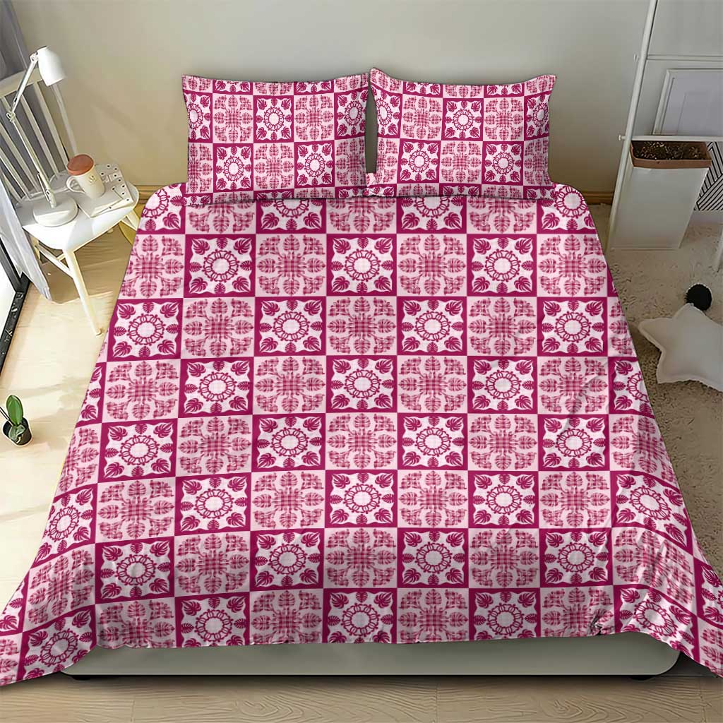 Akala Palaka Quilt Hawaii Bedding Set Hawaiian Tropical Monstera Sea Turtle LT14 - Polynesian Pride