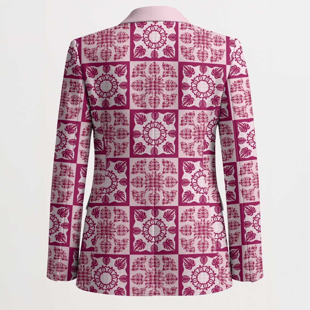 Akala Palaka Quilt Hawaii Blazer Hawaiian Tropical Monstera Sea Turtle LT14 - Polynesian Pride