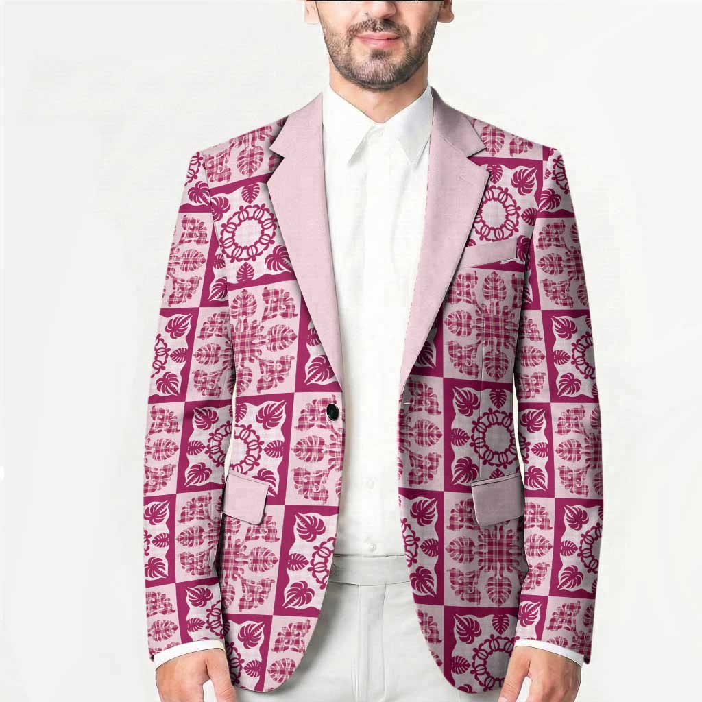 Akala Palaka Quilt Hawaii Blazer Hawaiian Tropical Monstera Sea Turtle LT14 - Polynesian Pride