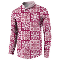 Akala Palaka Quilt Hawaii Button Sweatshirt Hawaiian Tropical Monstera Sea Turtle LT14 - Polynesian Pride
