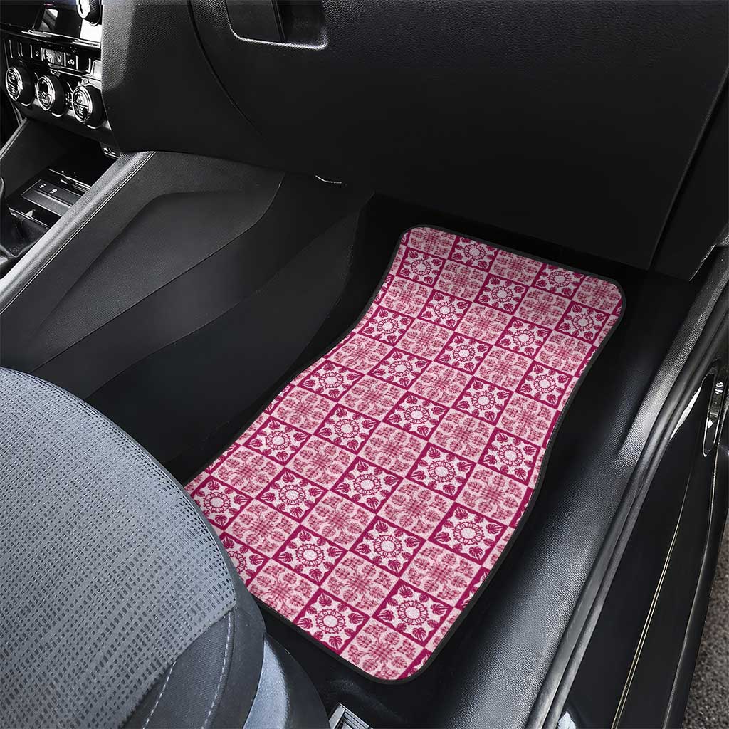 Akala Palaka Quilt Hawaii Car Mats Hawaiian Tropical Monstera Sea Turtle LT14 - Polynesian Pride