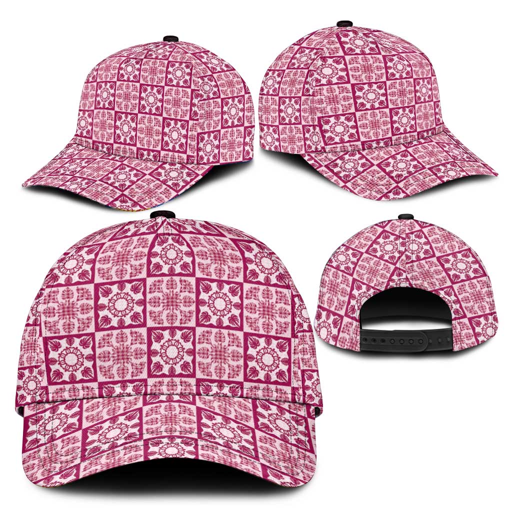 Akala Palaka Quilt Hawaii Classic Cap Hawaiian Tropical Monstera Sea Turtle LT14 - Polynesian Pride
