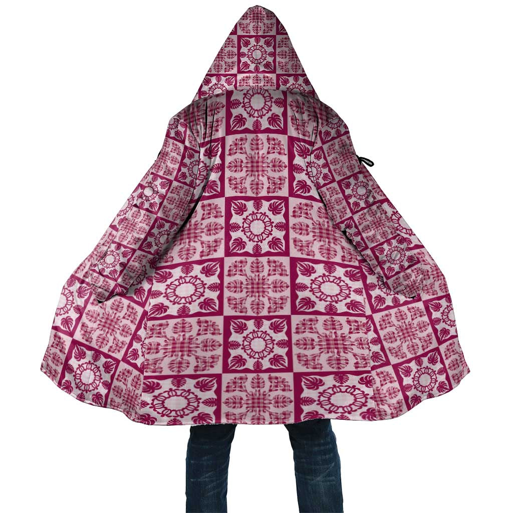Akala Palaka Quilt Hawaii Cloak Hawaiian Tropical Monstera Sea Turtle LT14 Unisex Pink - Polynesian Pride