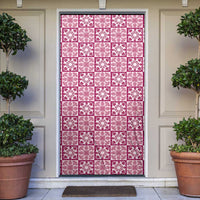 Akala Palaka Quilt Hawaii Door Cover Hawaiian Tropical Monstera Sea Turtle LT14 Pink - Polynesian Pride