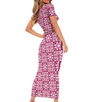 Akala Palaka Quilt Hawaii Family Matching Short Sleeve Bodycon Dress and Hawaiian Shirt Hawaiian Tropical Monstera Sea Turtle
