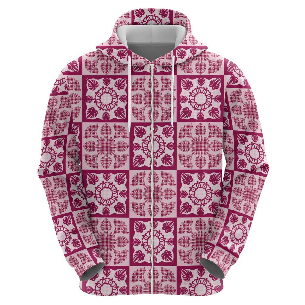 Akala Palaka Quilt Hawaii Hoodie Hawaiian Tropical Monstera Sea Turtle LT14 - Polynesian Pride