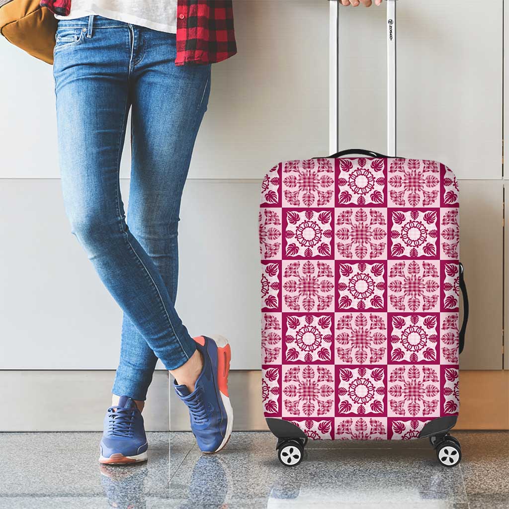 Akala Palaka Quilt Hawaii Luggage Cover Hawaiian Tropical Monstera Sea Turtle LT14 - Polynesian Pride