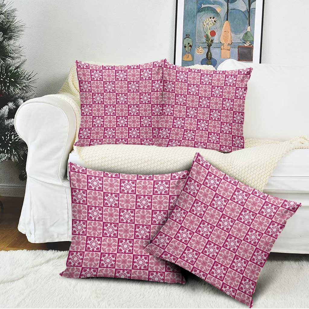 Akala Palaka Quilt Hawaii Pillow Cover Hawaiian Tropical Monstera Sea Turtle LT14 - Polynesian Pride