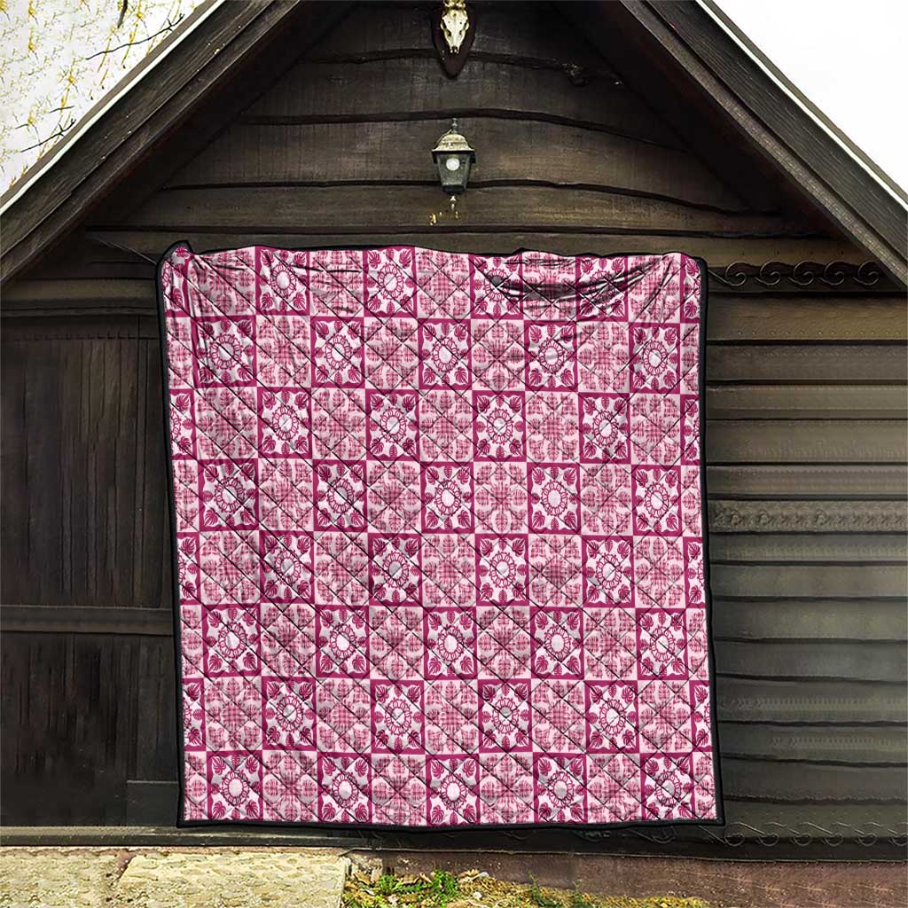 Akala Palaka Quilt Hawaii Quilt Hawaiian Tropical Monstera Sea Turtle LT14 - Polynesian Pride