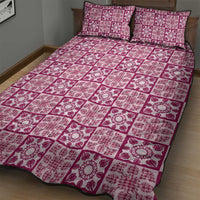 Akala Palaka Quilt Hawaii Quilt Bed Set Hawaiian Tropical Monstera Sea Turtle LT14 - Polynesian Pride