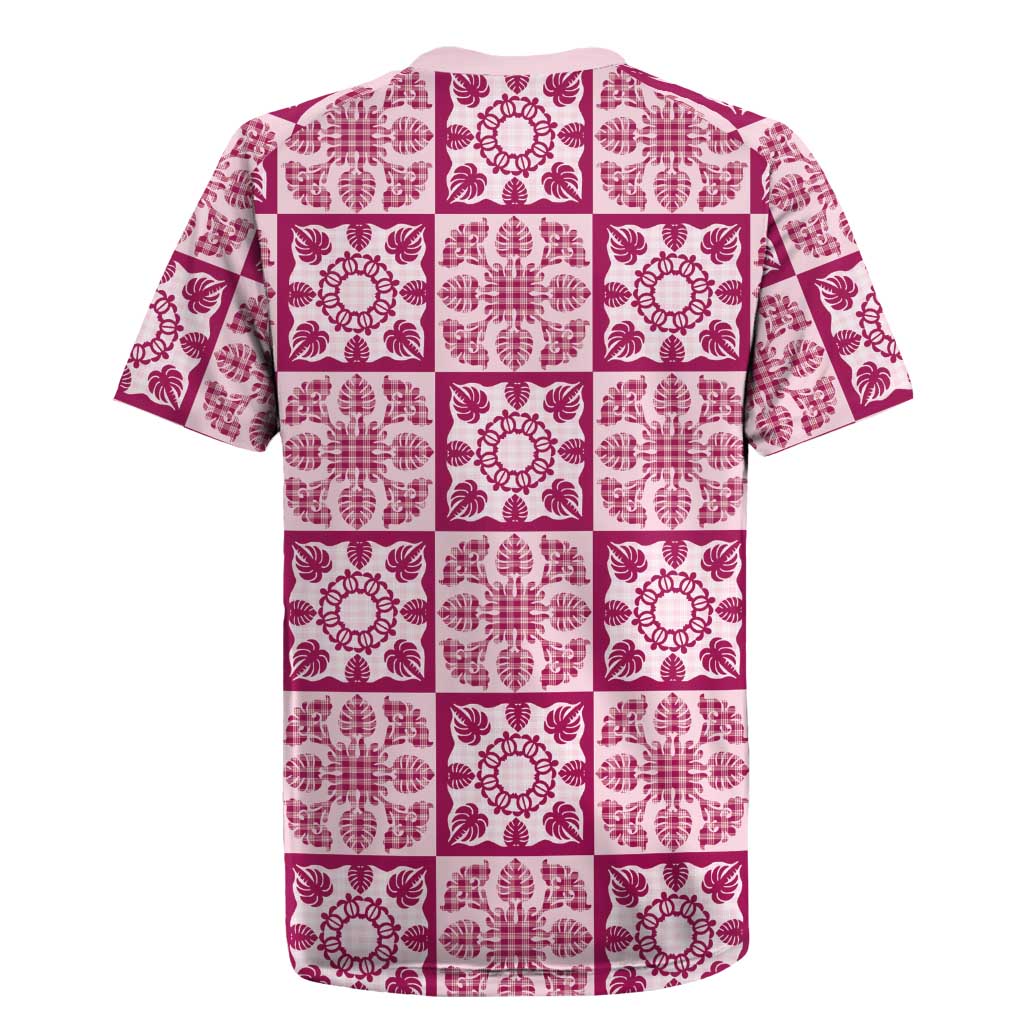 Akala Palaka Quilt Hawaii Rugby Jersey Hawaiian Tropical Monstera Sea Turtle LT14 - Polynesian Pride