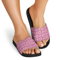Akala Palaka Quilt Hawaii Slide Sandals Hawaiian Tropical Monstera Sea Turtle LT14 - Polynesian Pride