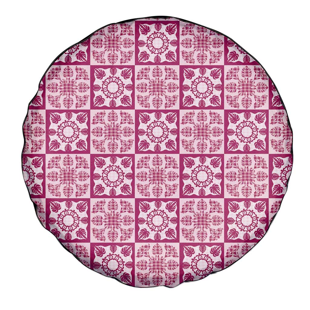 Akala Palaka Quilt Hawaii Spare Tire Cover Hawaiian Tropical Monstera Sea Turtle LT14 - Polynesian Pride