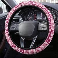 Akala Palaka Quilt Hawaii Steering Wheel Cover Hawaiian Tropical Monstera Sea Turtle LT14 - Polynesian Pride