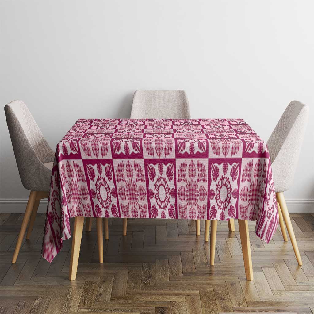 Akala Palaka Quilt Hawaii Tablecloth Hawaiian Tropical Monstera Sea Turtle LT14 - Polynesian Pride