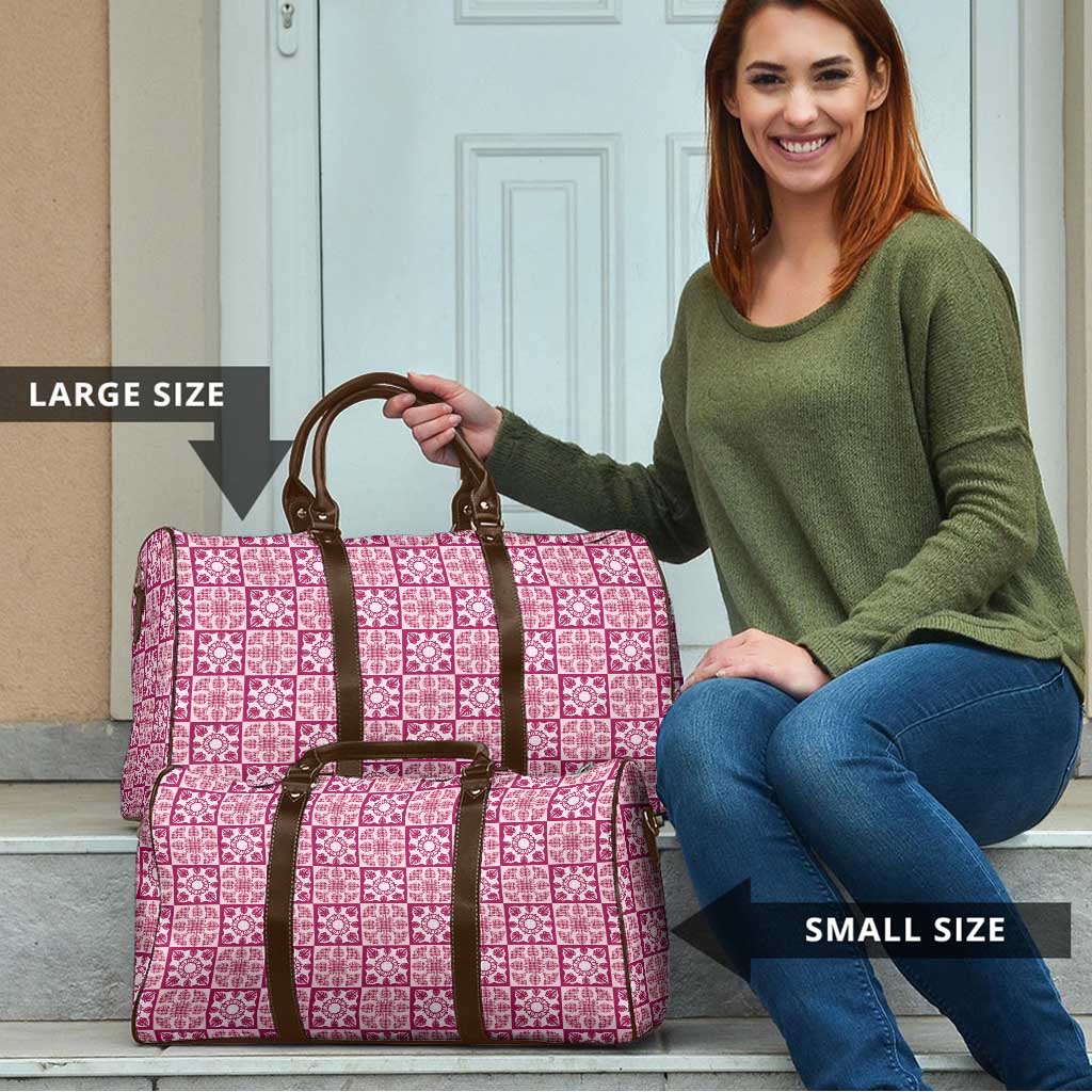 Akala Palaka Quilt Hawaii Travel Bag Hawaiian Tropical Monstera Sea Turtle LT14 - Polynesian Pride