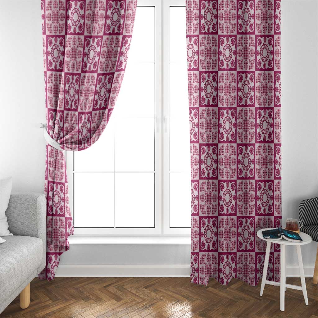 Akala Palaka Quilt Hawaii Window Curtain Hawaiian Tropical Monstera Sea Turtle LT14 - Polynesian Pride