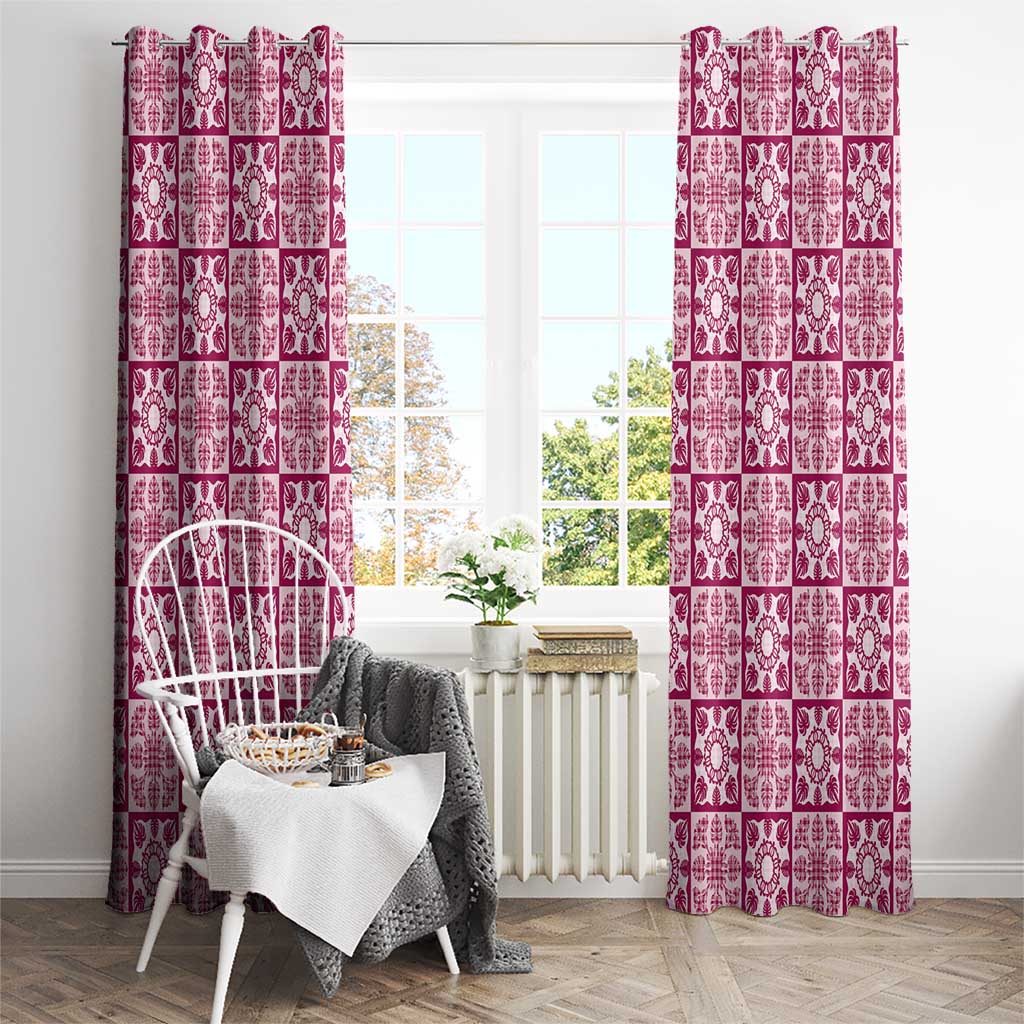 Akala Palaka Quilt Hawaii Window Curtain Hawaiian Tropical Monstera Sea Turtle LT14 - Polynesian Pride