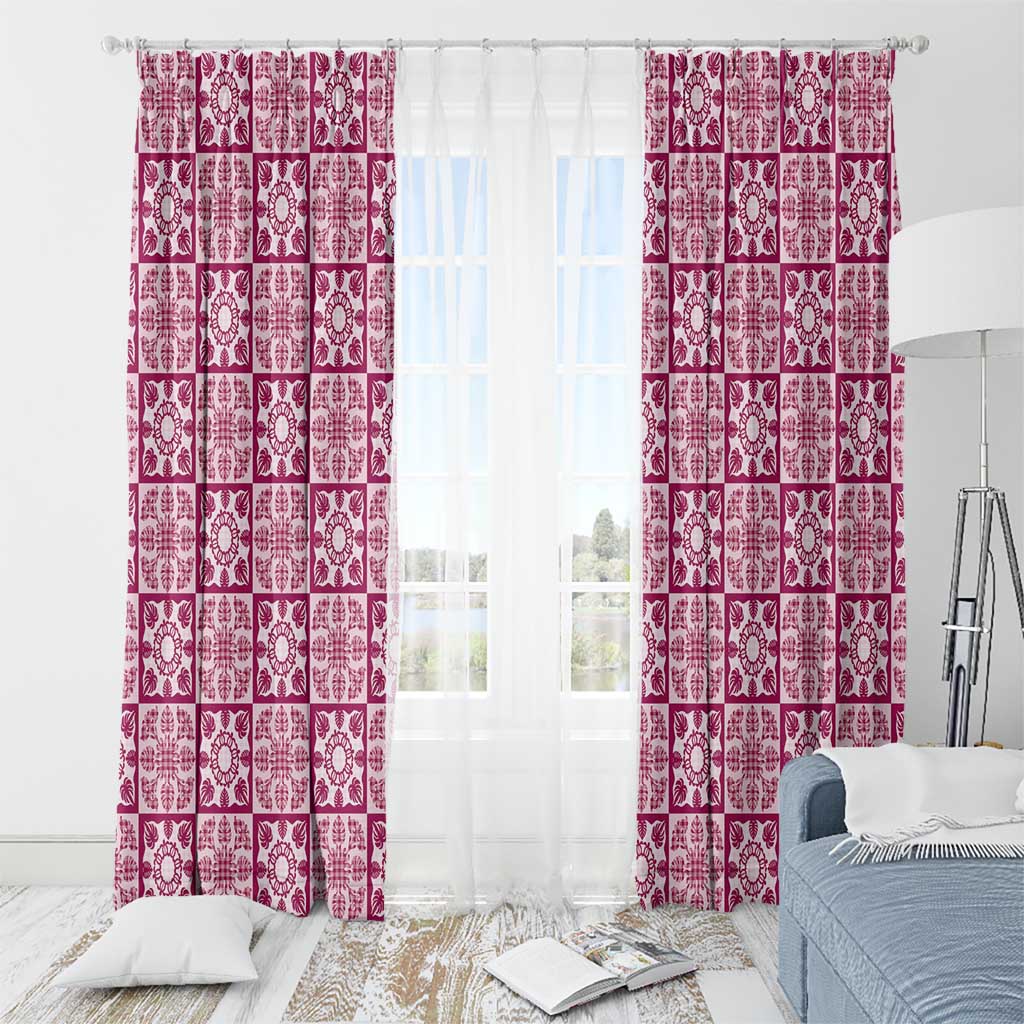 Akala Palaka Quilt Hawaii Window Curtain Hawaiian Tropical Monstera Sea Turtle LT14 - Polynesian Pride