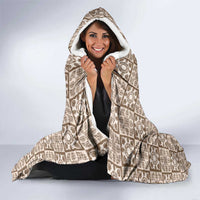 Beige Palaka Quilt Hawaii Hooded Blanket Hawaiian Tropical Monstera Sea Turtle LT14 - Polynesian Pride