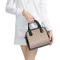 Beige Palaka Quilt Hawaii Shoulder Handbag Hawaiian Tropical Monstera Sea Turtle LT14 - Polynesian Pride