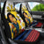 Personalised Philippines Women's Day Car Seat Cover Filipino Golden Sun With Polynesian Pattern