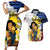 Personalised Philippines Women's Day Couples Matching Short Sleeve Bodycon Dress and Hawaiian Shirt Filipino Golden Sun With Polynesian Pattern LT14 Red - Polynesian Pride