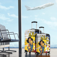 Personalised Philippines Women's Day Luggage Cover Filipino Golden Sun With Polynesian Pattern LT14 - Polynesian Pride