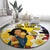 Personalised Philippines Women's Day Round Carpet Filipino Golden Sun With Polynesian Pattern