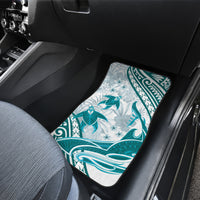 Cyan Polynesia Car Mats Polynesian Turtle Shark Tattoo Tropical Vintage LT14 - Polynesian Pride