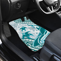Cyan Polynesia Car Mats Polynesian Turtle Shark Tattoo Tropical Vintage LT14 - Polynesian Pride