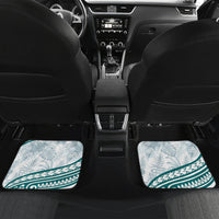 Cyan Polynesia Car Mats Polynesian Turtle Shark Tattoo Tropical Vintage LT14 Set 2pcs - Back Cyan - Polynesian Pride