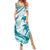 Cyan Polynesia Family Matching Summer Maxi Dress and Hawaiian Shirt Polynesian Turtle Shark Tattoo Tropical Vintage LT14 Mom's Dress Cyan - Polynesian Pride