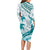 Cyan Polynesia Long Sleeve Bodycon Dress Polynesian Turtle Shark Tattoo Tropical Vintage LT14 - Polynesian Pride