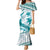 Cyan Polynesia Mermaid Dress Polynesian Turtle Shark Tattoo Tropical Vintage LT14 Women Cyan - Polynesian Pride