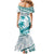 Cyan Polynesia Mermaid Dress Polynesian Turtle Shark Tattoo Tropical Vintage LT14 - Polynesian Pride