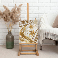 Gold Polynesia Canvas Wall Art Polynesian Turtle Shark Tattoo Tropical Vintage LT14 - Polynesian Pride