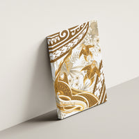 Gold Polynesia Canvas Wall Art Polynesian Turtle Shark Tattoo Tropical Vintage LT14 - Polynesian Pride